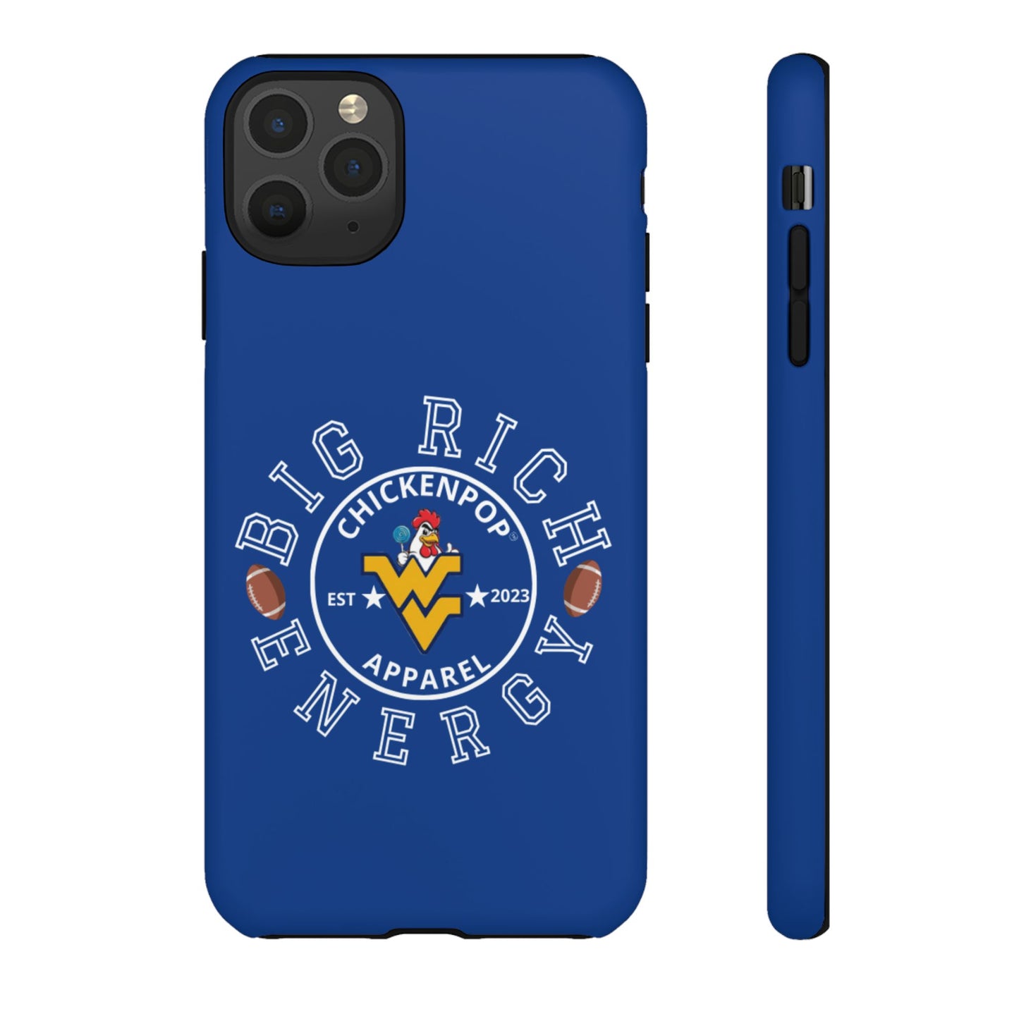 Don’t Be A Devries Funny Chicken Phone Case – Durable Dual-Layer Protection for iPhone, Samsung, Pixel – Matte or Glossy Finish Blue