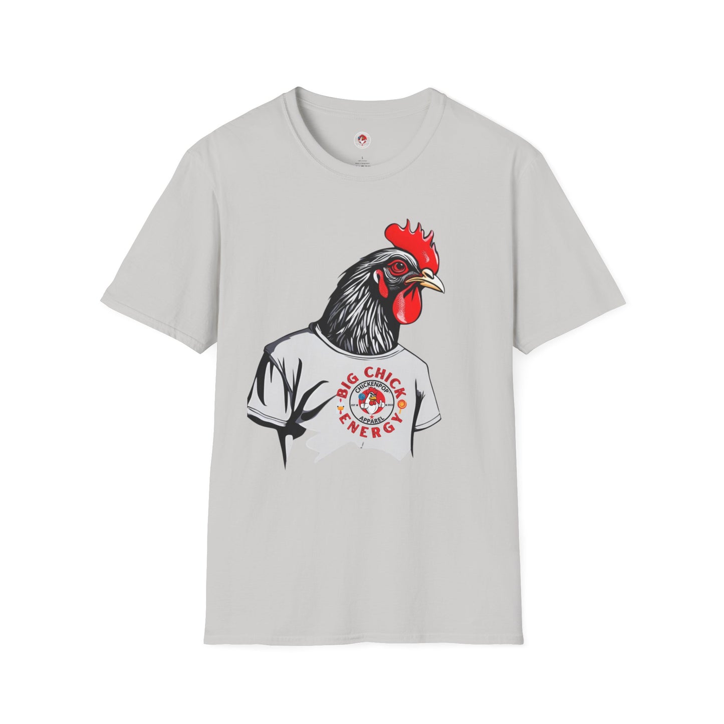 Big Chick Energy Giant Rooster Unisex Tee