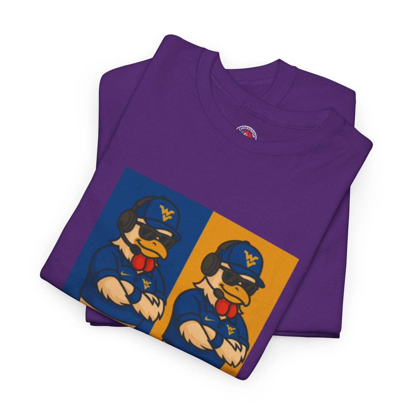 Warhol WVU Coop Daddy T-Shirt – Pop Art Coach Rooster Graphic Tee for Mountaineer Fans FREE SHIPPING