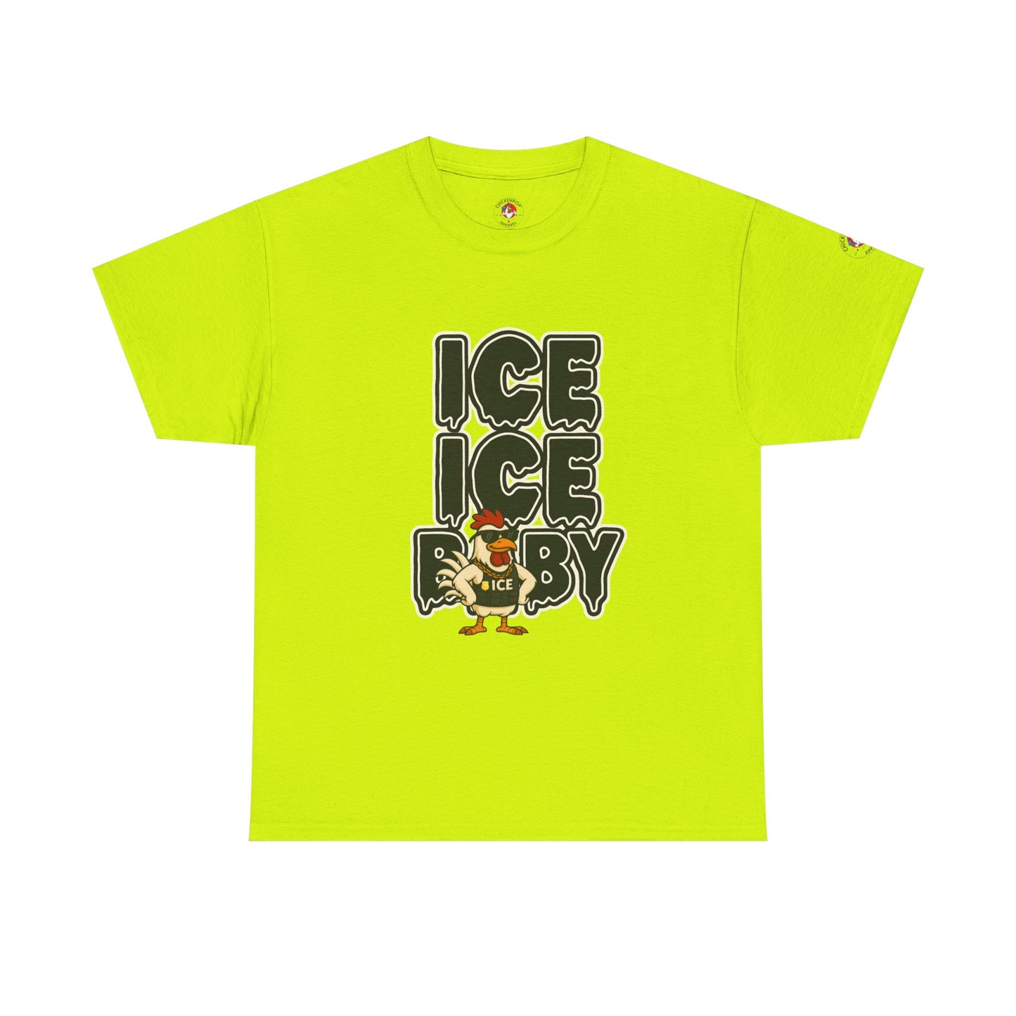 ICE ICE BABY Funny Chicken T-Shirt – Coop Daddy Parody Tee for Music & Poultry Fans