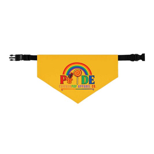 ChickenPop Pride Dog Collar Bandana – Rainbow Lollipop Pet Bandana with Adjustable Strap | Fun LGBTQ+ Dog Accessory