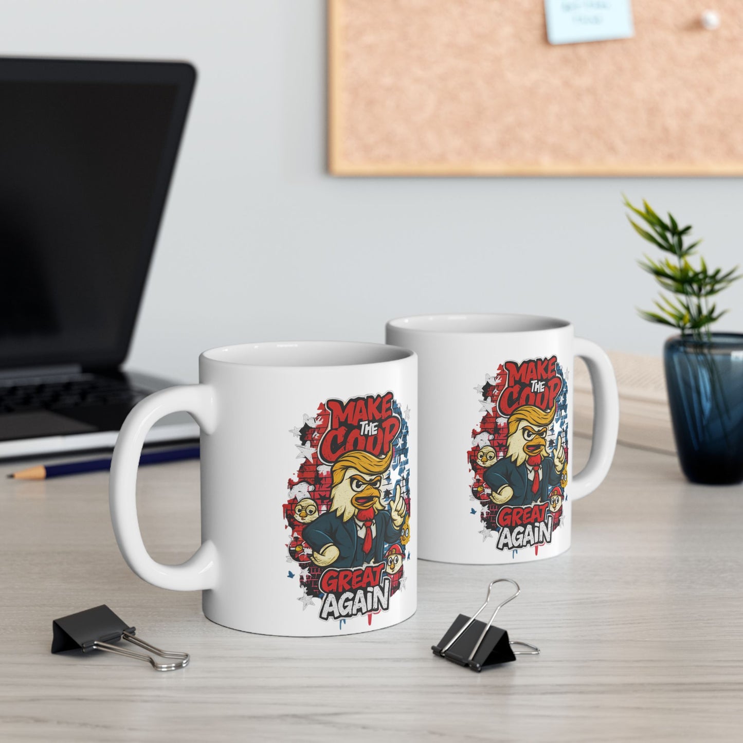 Make the Coop Great Again Ceramic Mug – Cock-a-Doodle-Don Edition