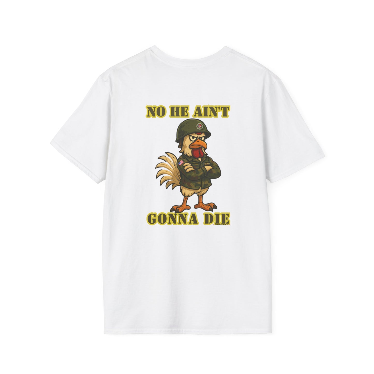 Here Comes the Rooster Music Graphic Tee with Front & Back Print Unisex Rock T-Shirt