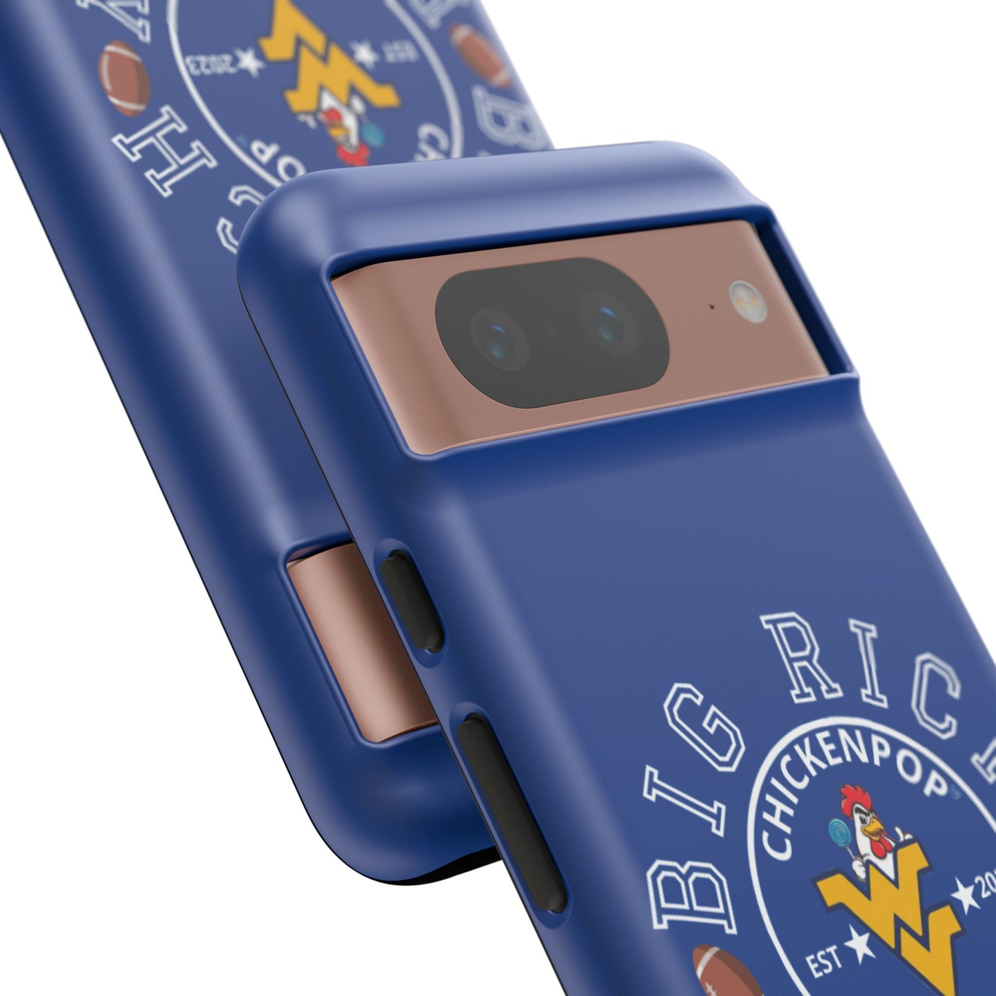 Don’t Be A Devries Funny Chicken Phone Case – Durable Dual-Layer Protection for iPhone, Samsung, Pixel – Matte or Glossy Finish Blue