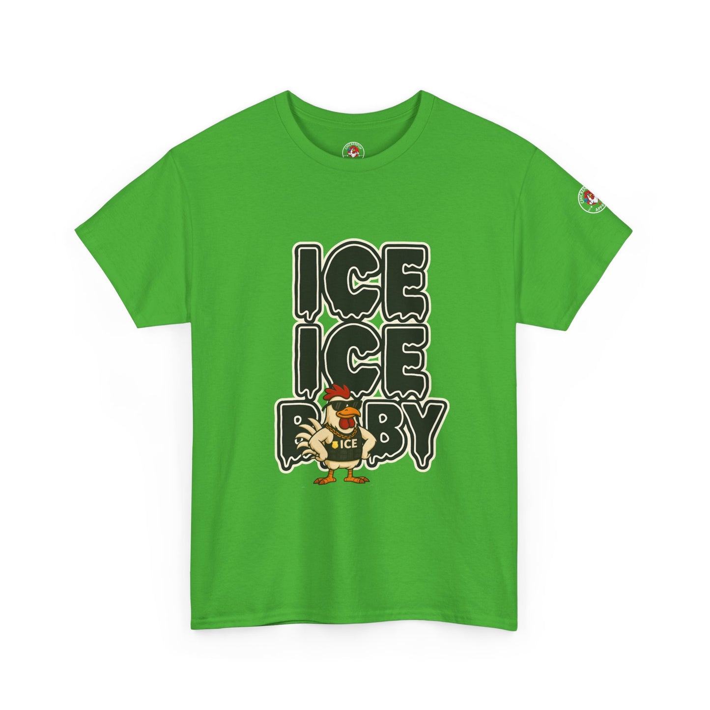 ICE ICE BABY Funny Chicken T-Shirt – Coop Daddy Parody Tee for Music & Poultry Fans