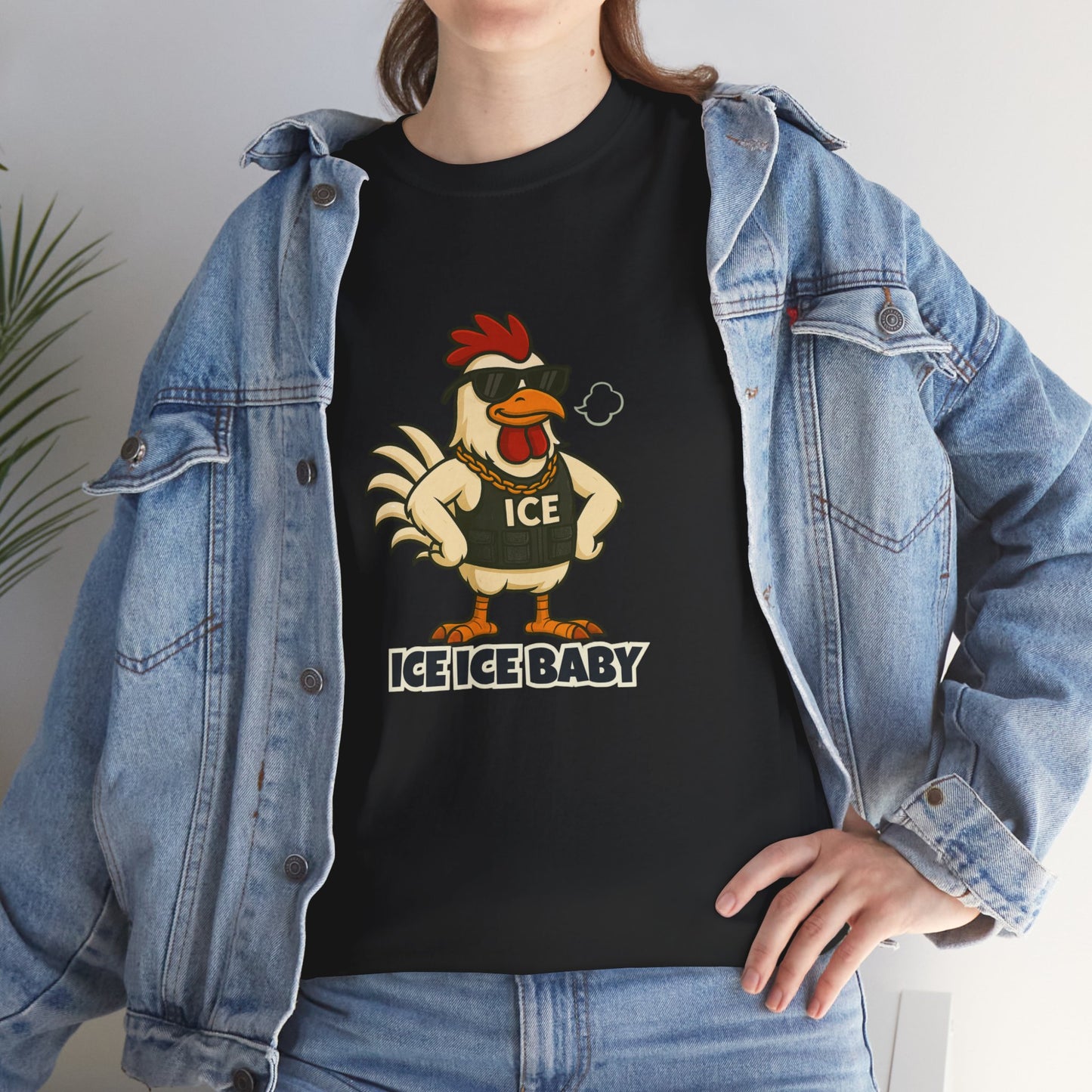 Ice Ice Baby Part 2 Funny Chicken T-Shirt – Cool Rooster Graphic Tee | Unisex Retro Hip-Hop Style