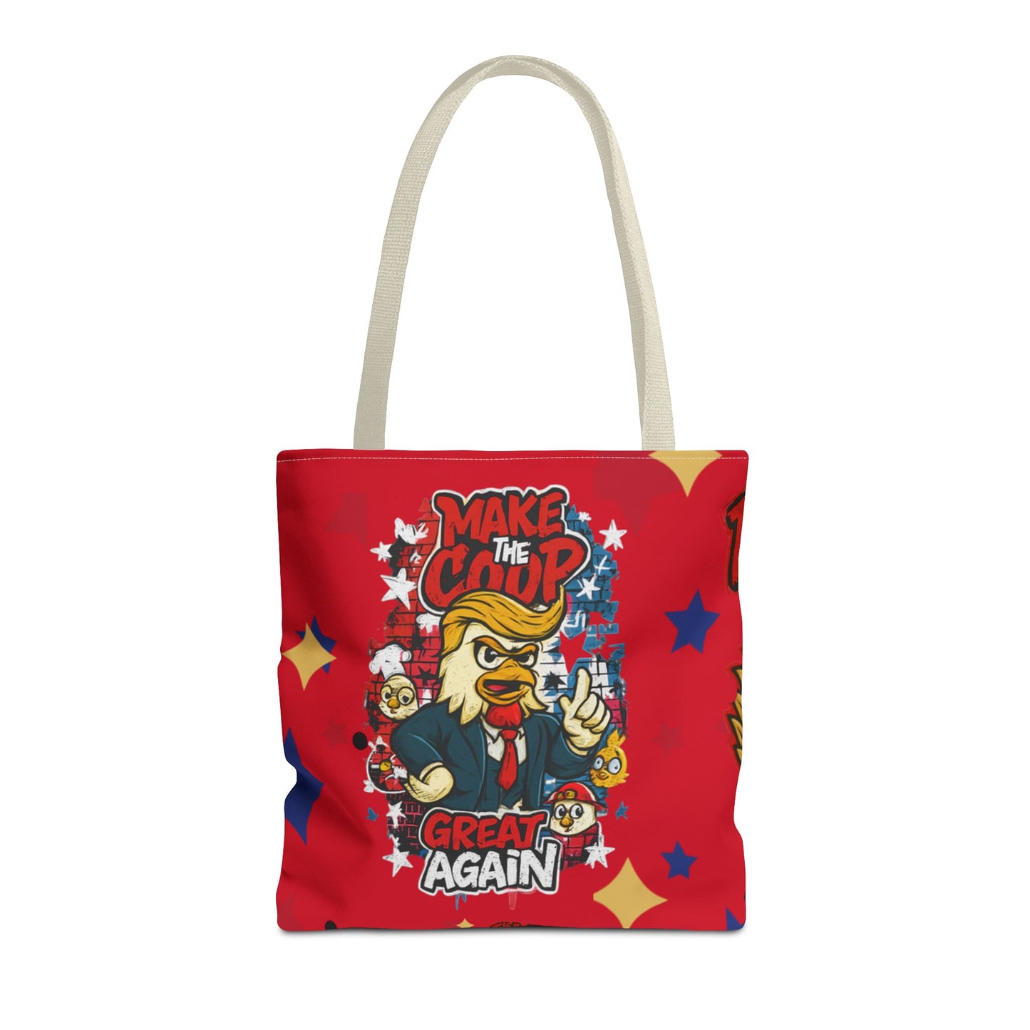 Make the Coop Great Again Tote Bag *RED*, Funny Tote Bag, Political Humor Bag, Gift for Movers and Shakers, Yellow Tote, Election Day Accessory