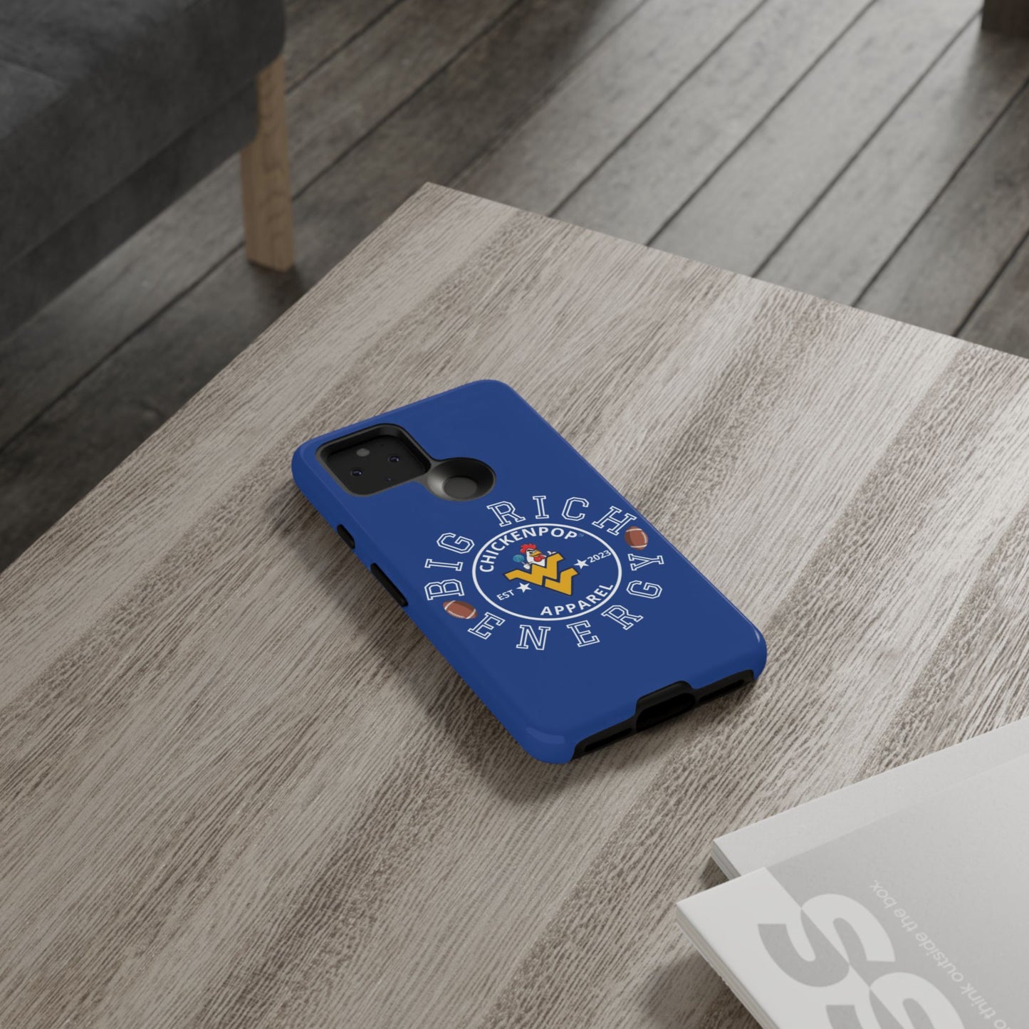 Don’t Be A Devries Funny Chicken Phone Case – Durable Dual-Layer Protection for iPhone, Samsung, Pixel – Matte or Glossy Finish Blue
