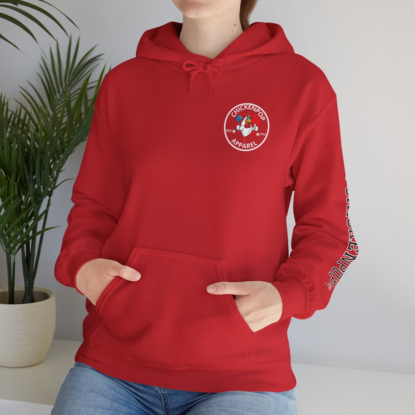 ChickenPop Apparel Logo Hoodie, Unisex Sweatshirt with Naughty Chicken Lollipop Logo, Original Design, Fun Hooded Jumper, Cozy Pullover,