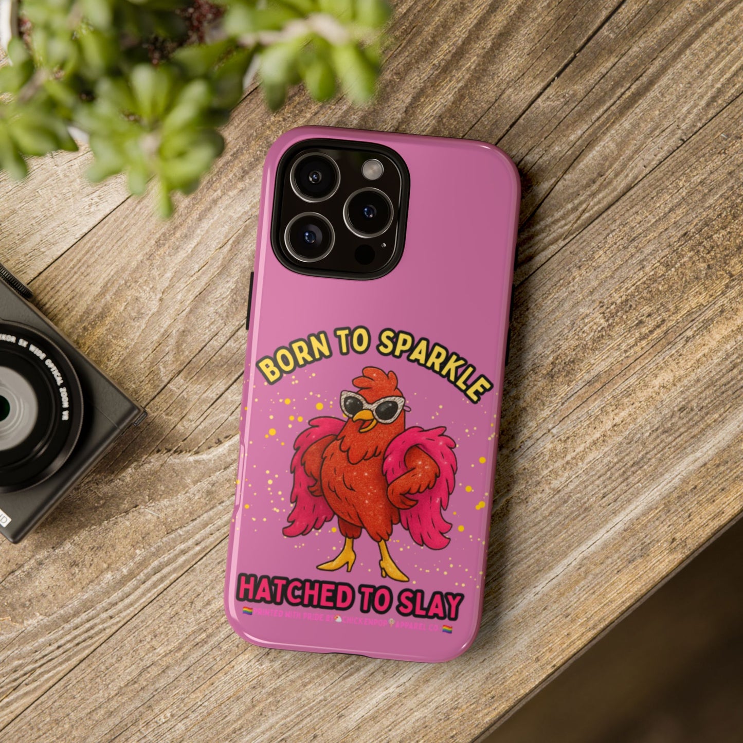 Phone Case - Born to Sparkle Hatched to Slay Logo Design