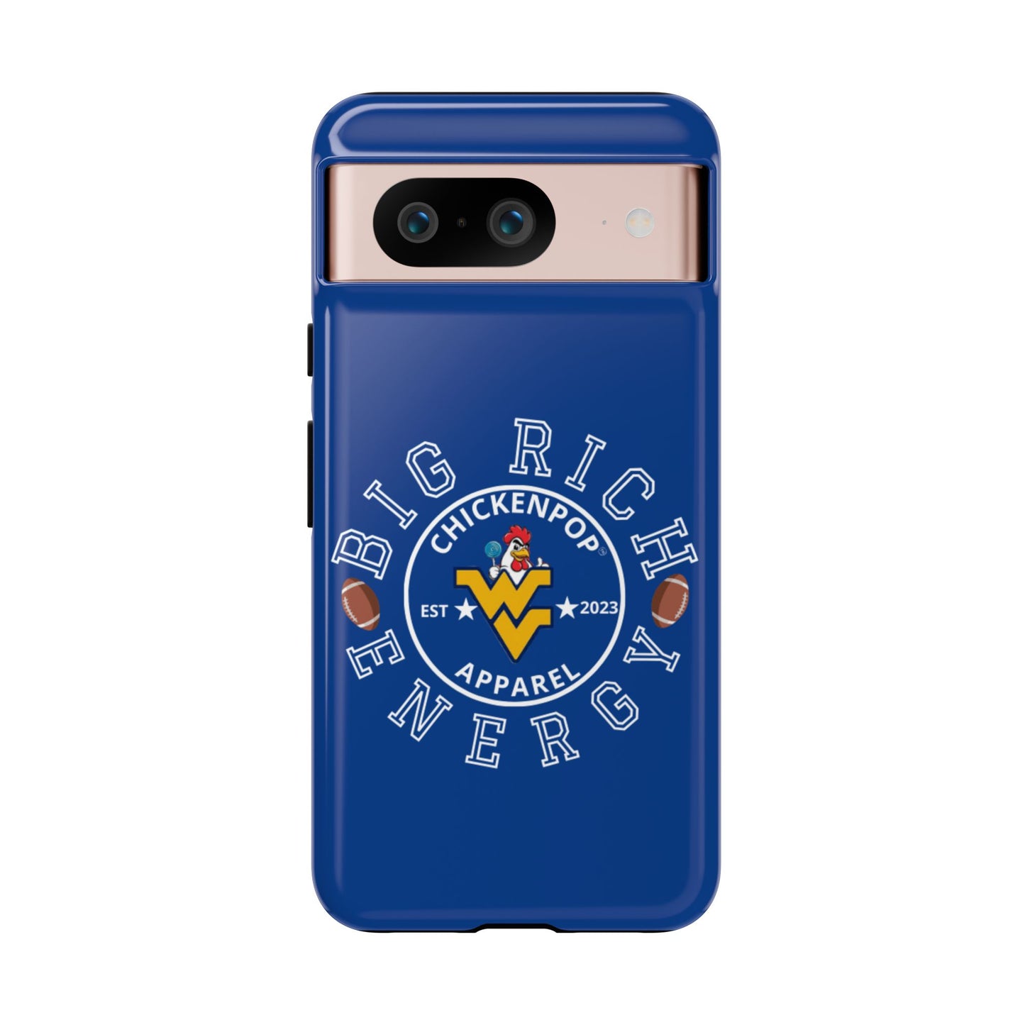 Don’t Be A Devries Funny Chicken Phone Case – Durable Dual-Layer Protection for iPhone, Samsung, Pixel – Matte or Glossy Finish Blue