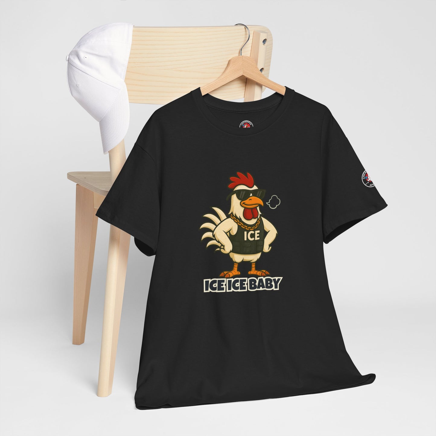 Ice Ice Baby Part 2 Funny Chicken T-Shirt – Cool Rooster Graphic Tee | Unisex Retro Hip-Hop Style