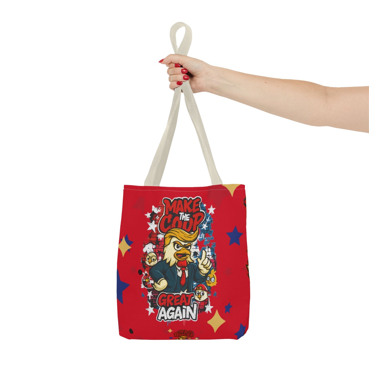 Make the Coop Great Again Tote Bag *RED*, Funny Tote Bag, Political Humor Bag, Gift for Movers and Shakers, Yellow Tote, Election Day Accessory