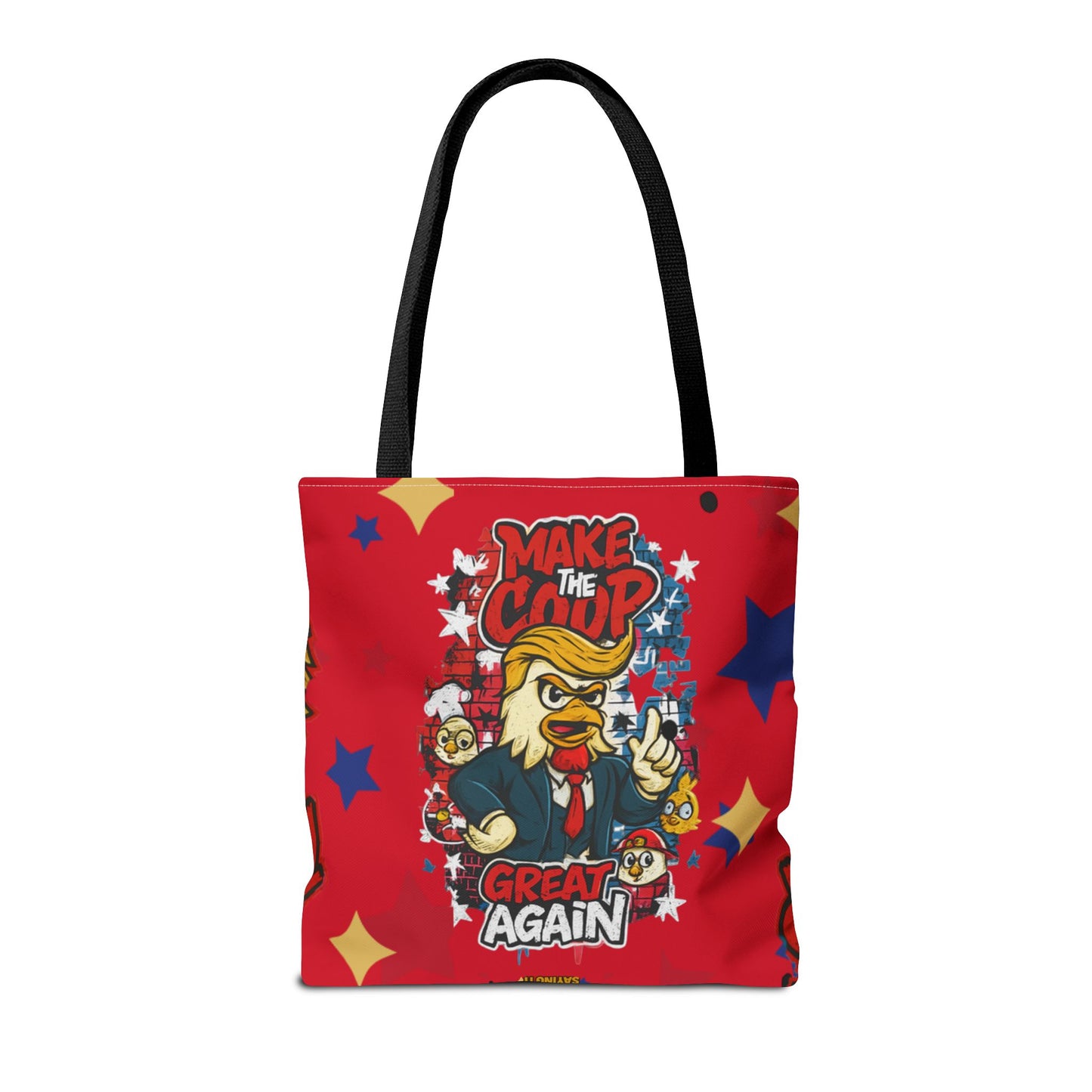 Make the Coop Great Again Tote Bag *RED*, Funny Tote Bag, Political Humor Bag, Gift for Movers and Shakers, Yellow Tote, Election Day Accessory