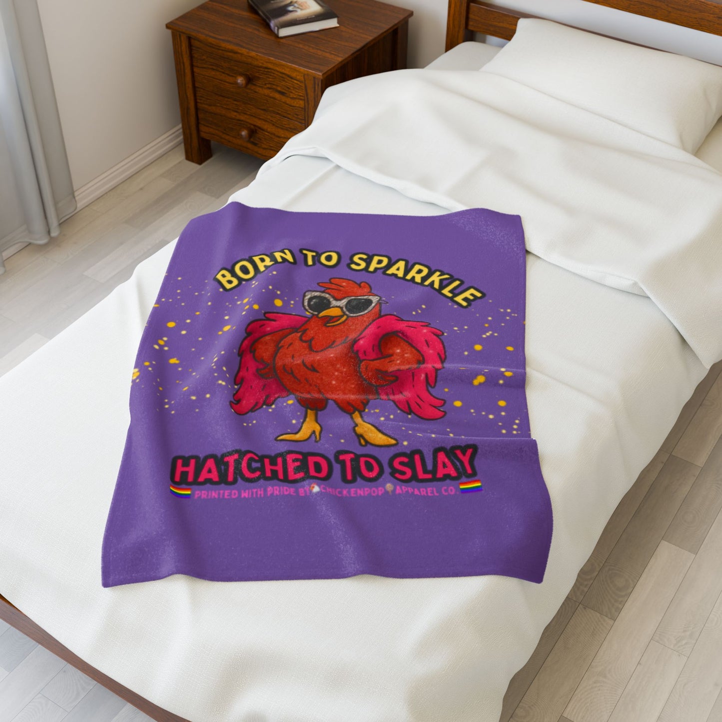 Born to Sparkle Velveteen Blanket – Soft, Sassy, and Ready to Slay