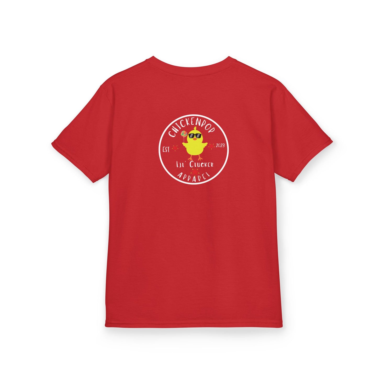 Lil’ Cluckers Original ChickenPop Logo Kids Tee – Fun Kids Graphic T-Shirt | Cute Cartoon Chicken Shirt for Boys & Girls