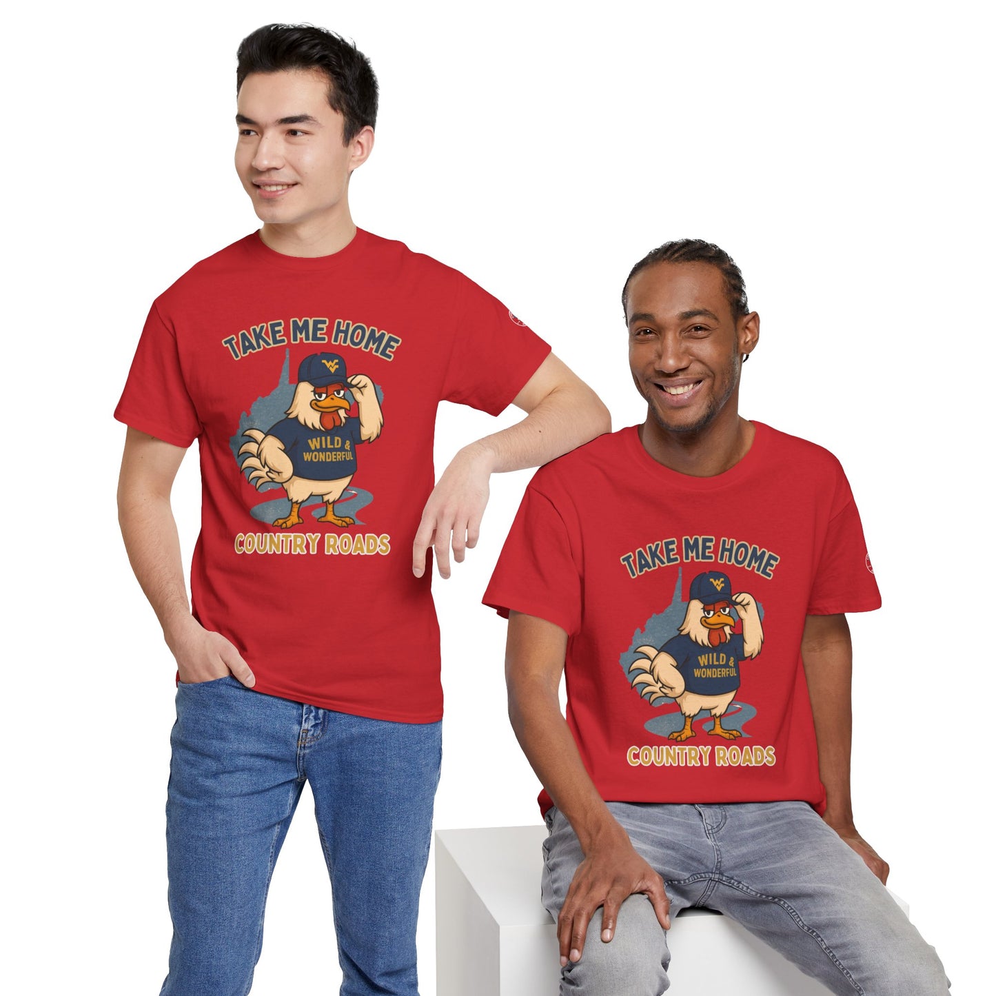 Take Me Home Country Roads WV Coop Daddy Tee – Funny West Virginia Rooster Shirt