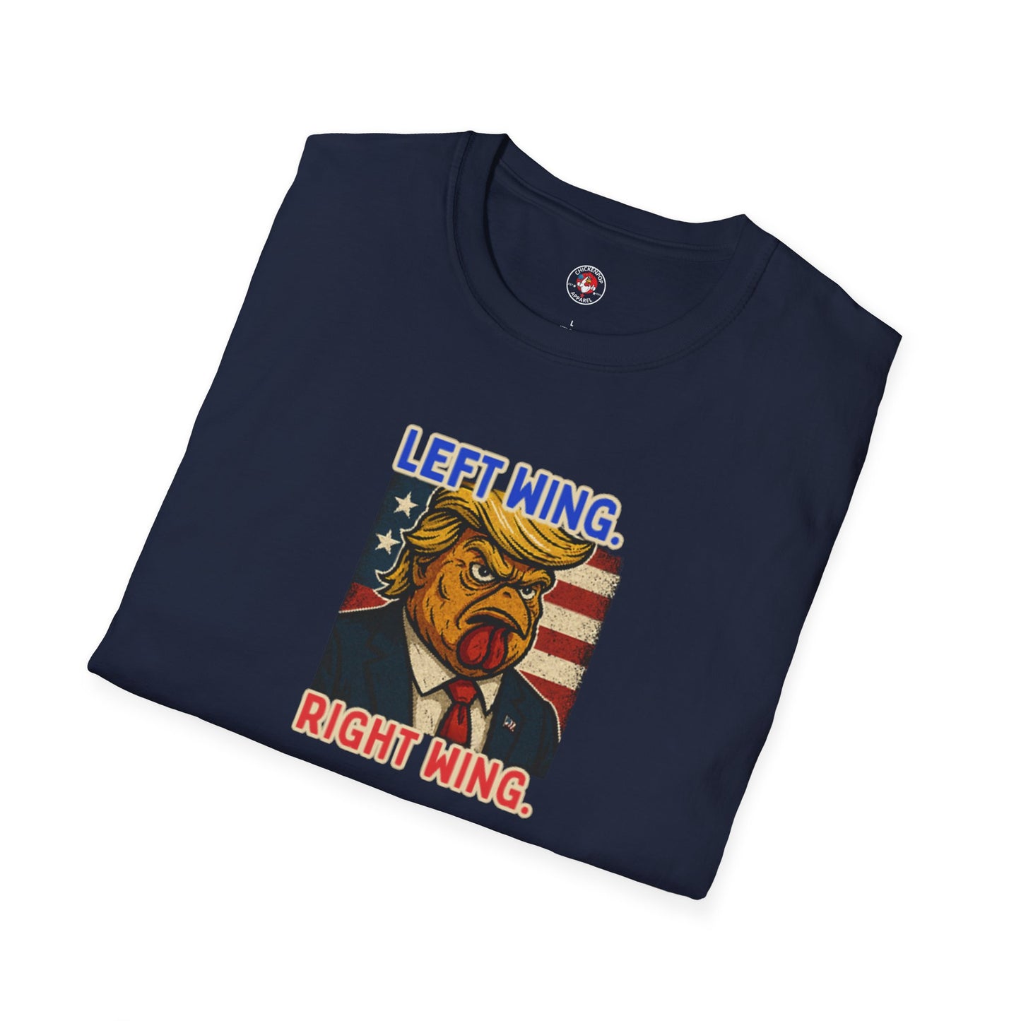 Cock-a-Doodle-Don "Left Wing. Right Wing. Same Coop." Political Satire Tee – Unisex Graphic T-Shirt