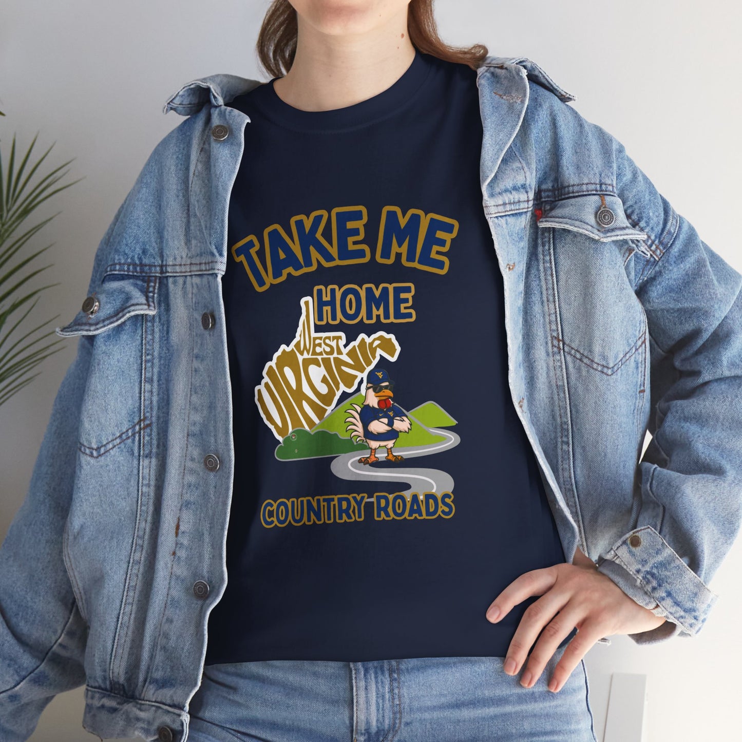 Take Me Home Country Roads WV Coop Daddy Tee – Funny West Virginia Rooster Shirt