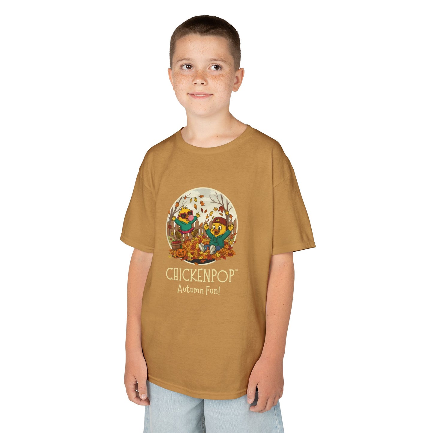 Kids Tee - Lil’ Cluckers 'Autumn Fun' ChickenPop Shirt