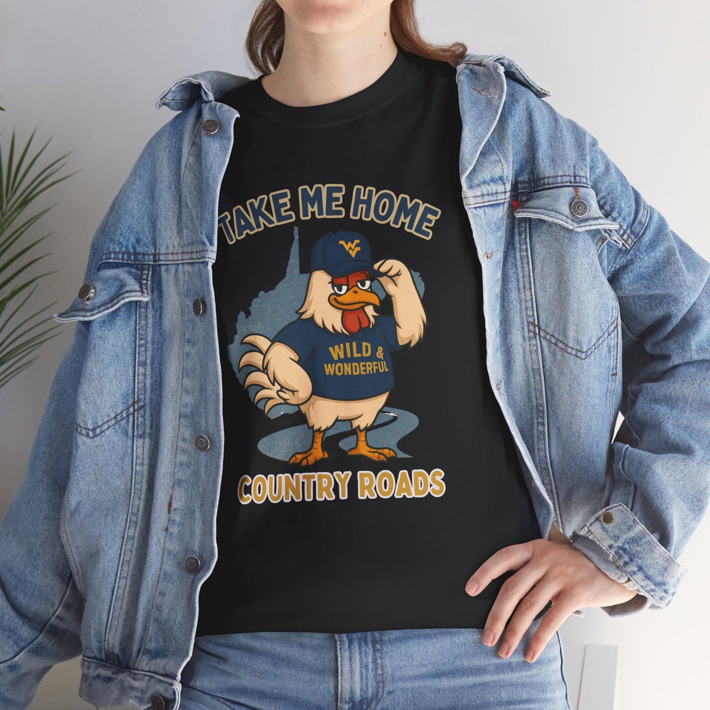 Take Me Home Country Roads WV Coop Daddy Tee – Funny West Virginia Rooster Shirt