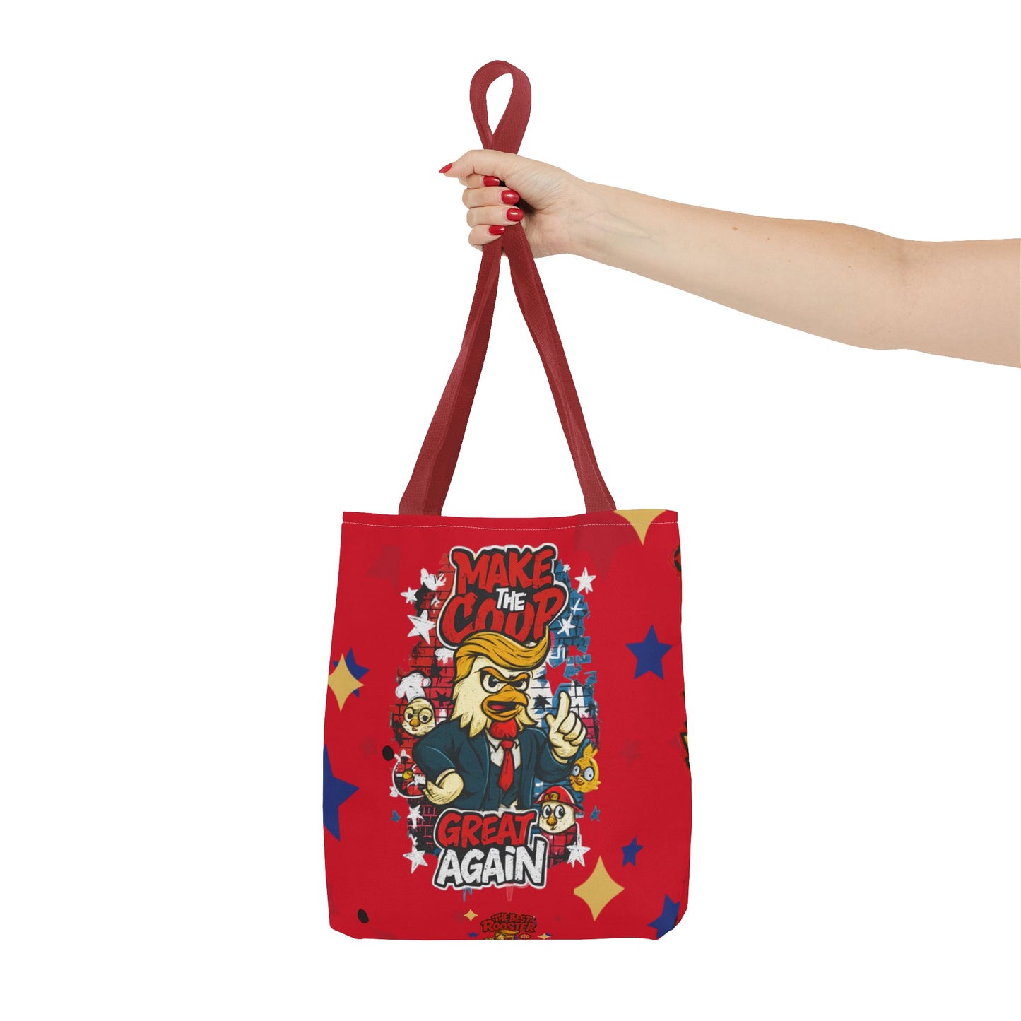 Make the Coop Great Again Tote Bag *RED*, Funny Tote Bag, Political Humor Bag, Gift for Movers and Shakers, Yellow Tote, Election Day Accessory
