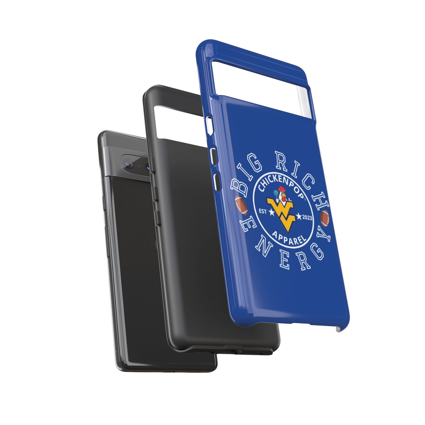 Don’t Be A Devries Funny Chicken Phone Case – Durable Dual-Layer Protection for iPhone, Samsung, Pixel – Matte or Glossy Finish Blue