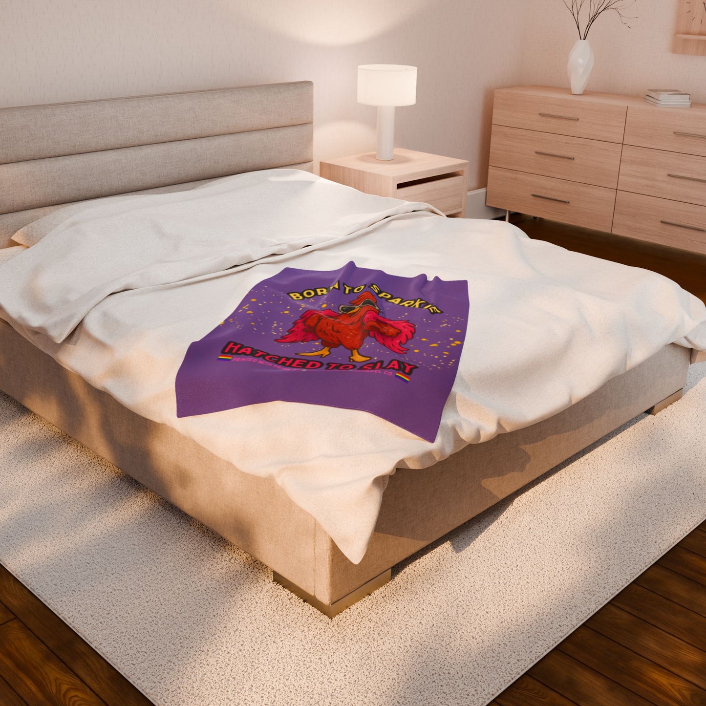 Born to Sparkle Velveteen Blanket – Soft, Sassy, and Ready to Slay