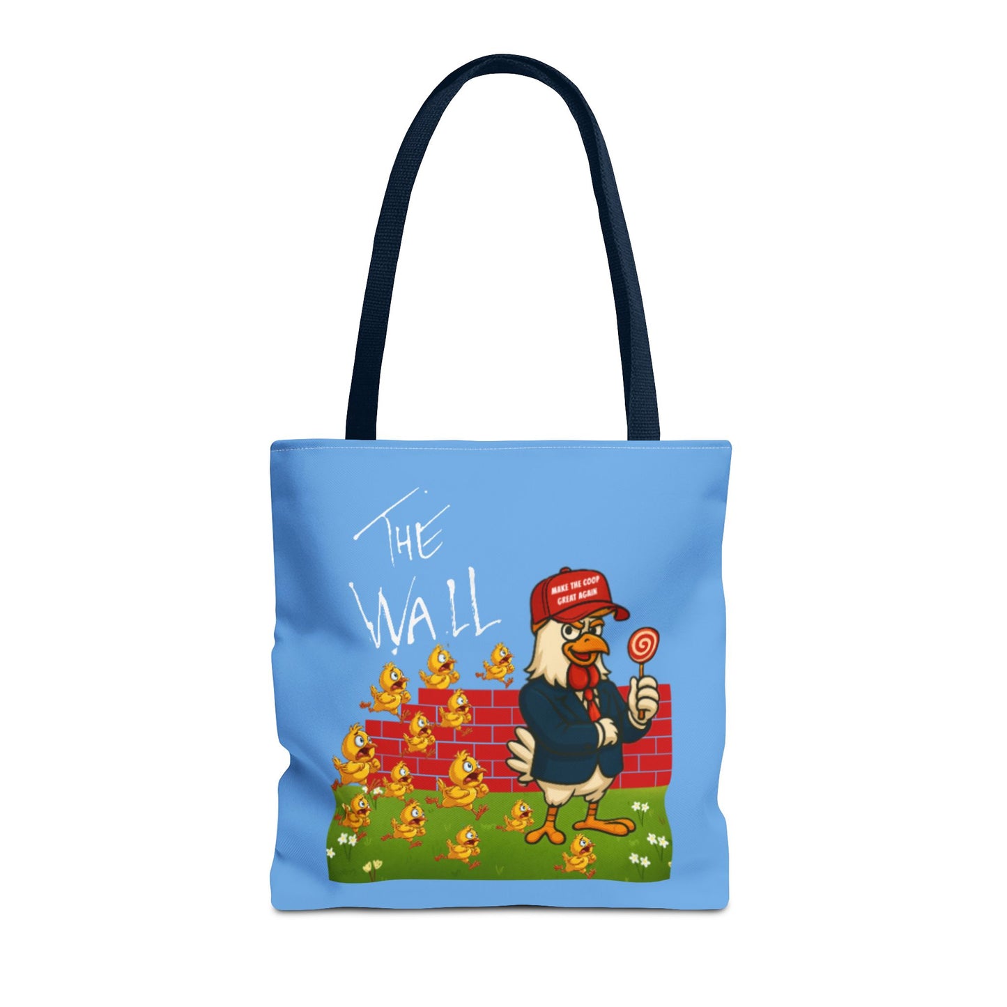 Another Chick Thru The Wall Tote Bag – Funny Political Chicken Graphic | Durable Eco-Friendly Canvas Shopper for Everyday Use