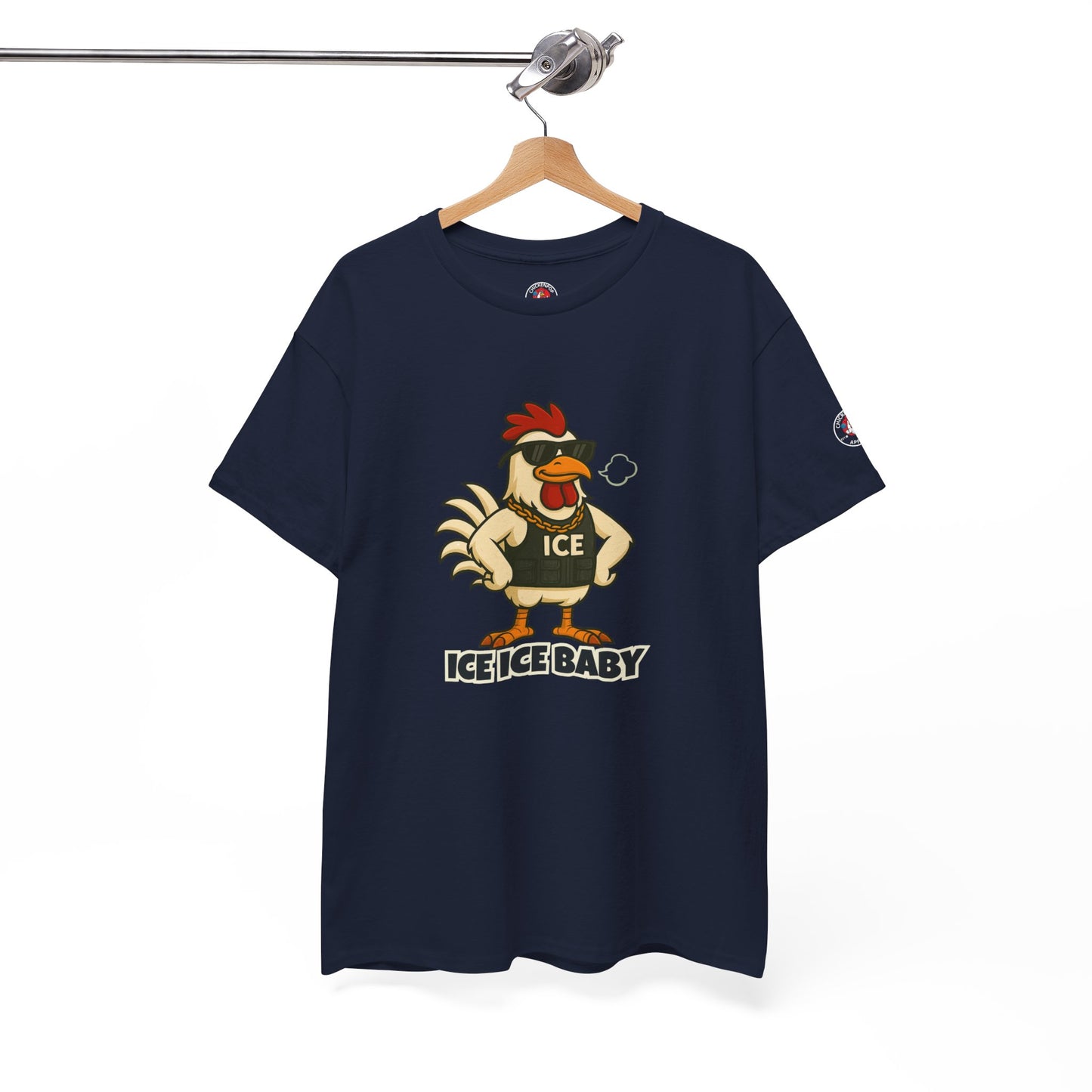 Ice Ice Baby Part 2 Funny Chicken T-Shirt – Cool Rooster Graphic Tee | Unisex Retro Hip-Hop Style