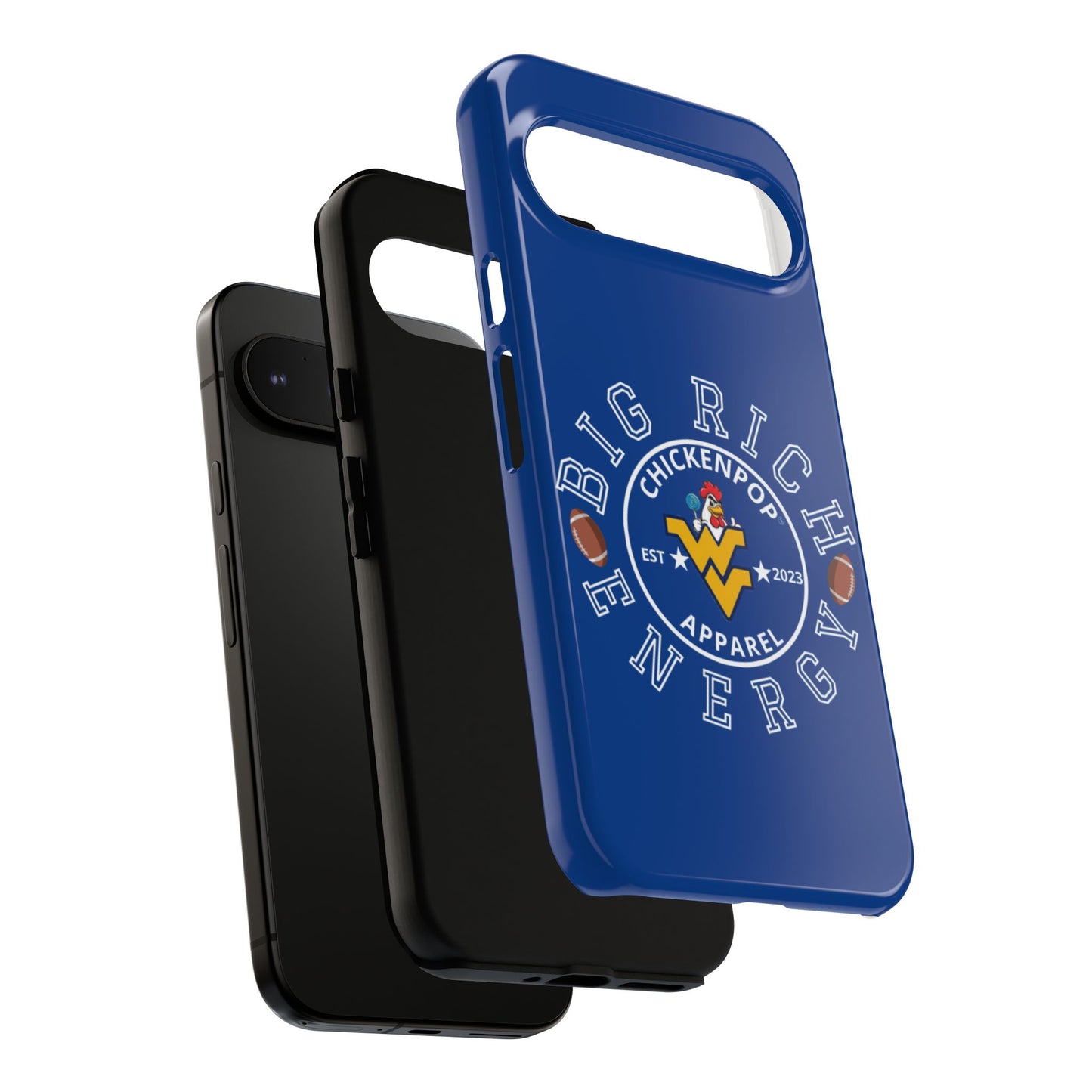 Don’t Be A Devries Funny Chicken Phone Case – Durable Dual-Layer Protection for iPhone, Samsung, Pixel – Matte or Glossy Finish Blue