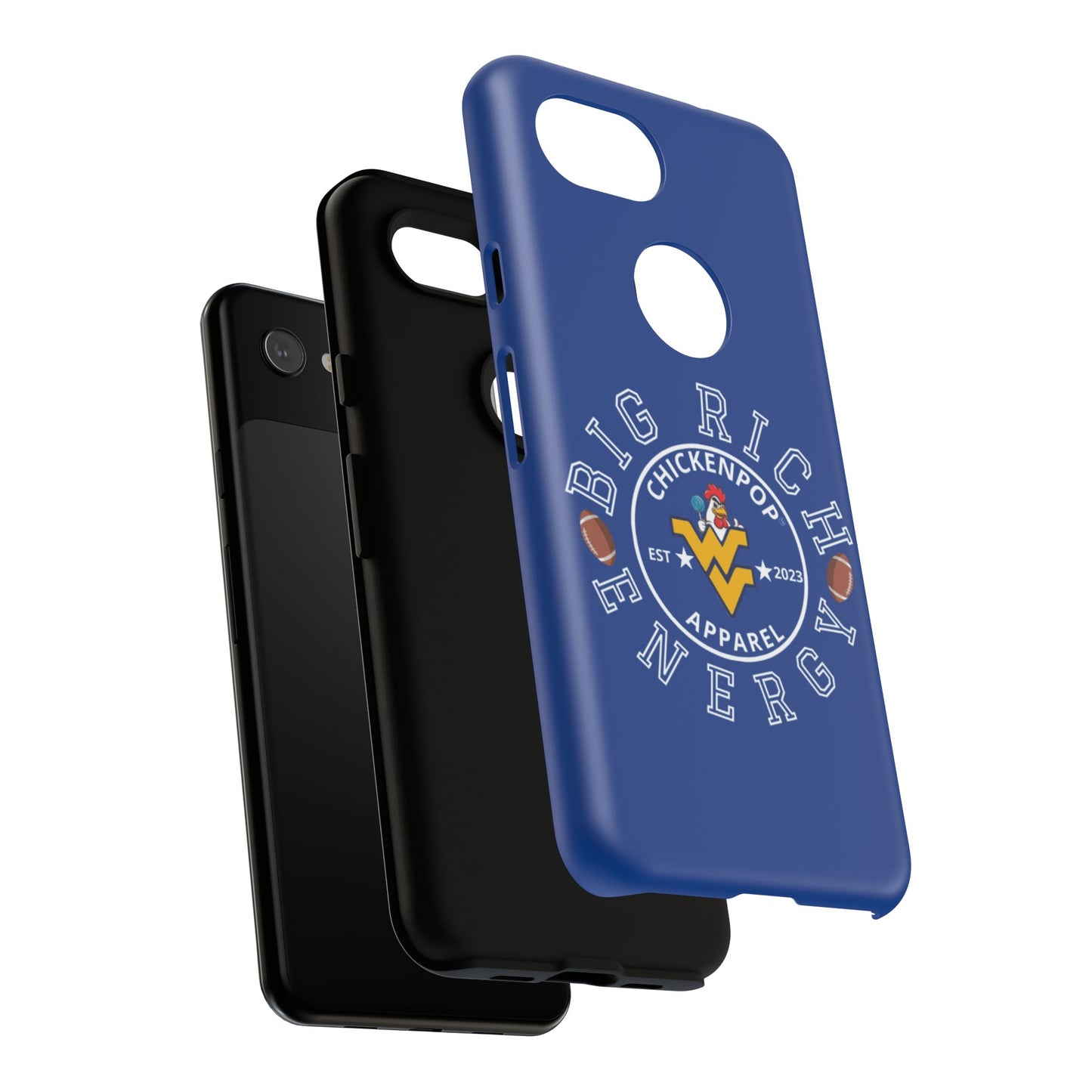 Don’t Be A Devries Funny Chicken Phone Case – Durable Dual-Layer Protection for iPhone, Samsung, Pixel – Matte or Glossy Finish Blue