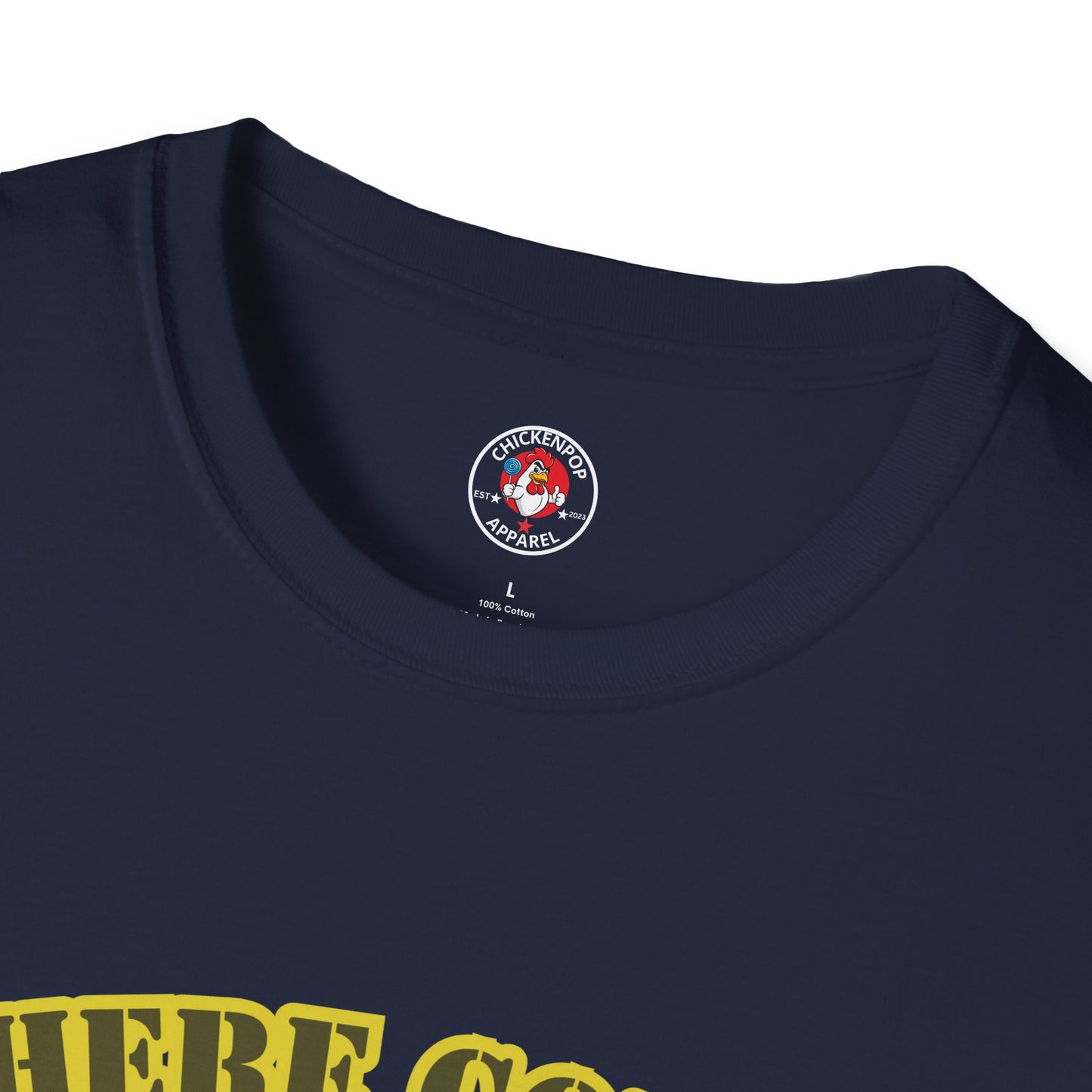 Here Comes the Rooster Music Graphic Tee with Front & Back Print Unisex Rock T-Shirt