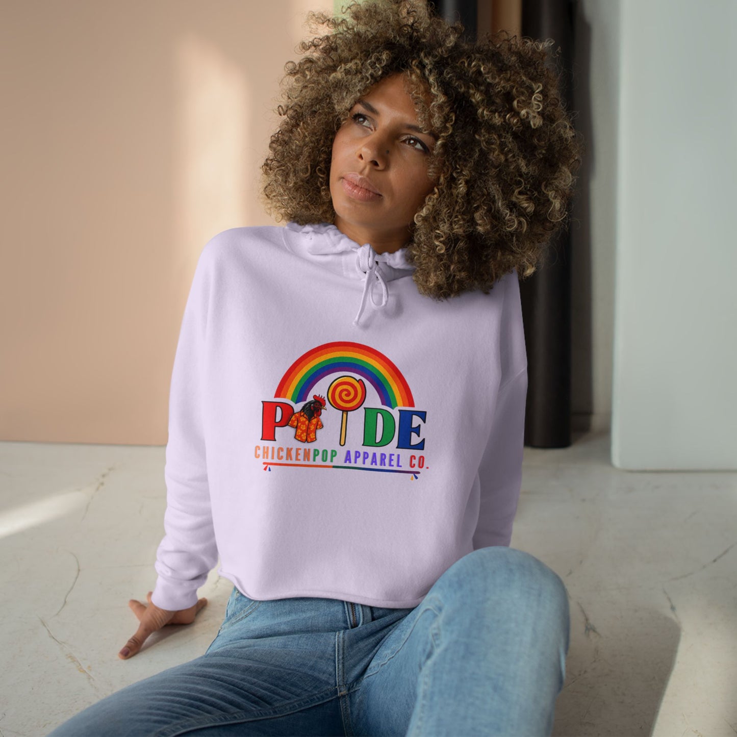 Prime Month Crop Hoodie - Pride Month Collection