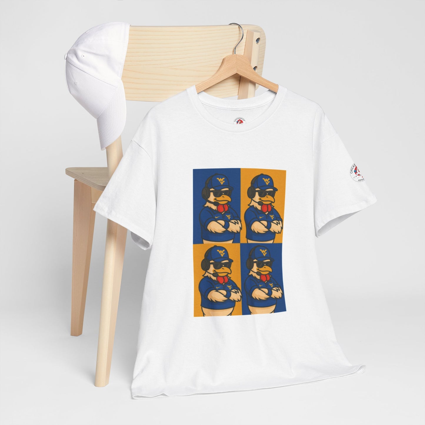 Warhol WVU Coop Daddy T-Shirt – Pop Art Coach Rooster Graphic Tee for Mountaineer Fans FREE SHIPPING