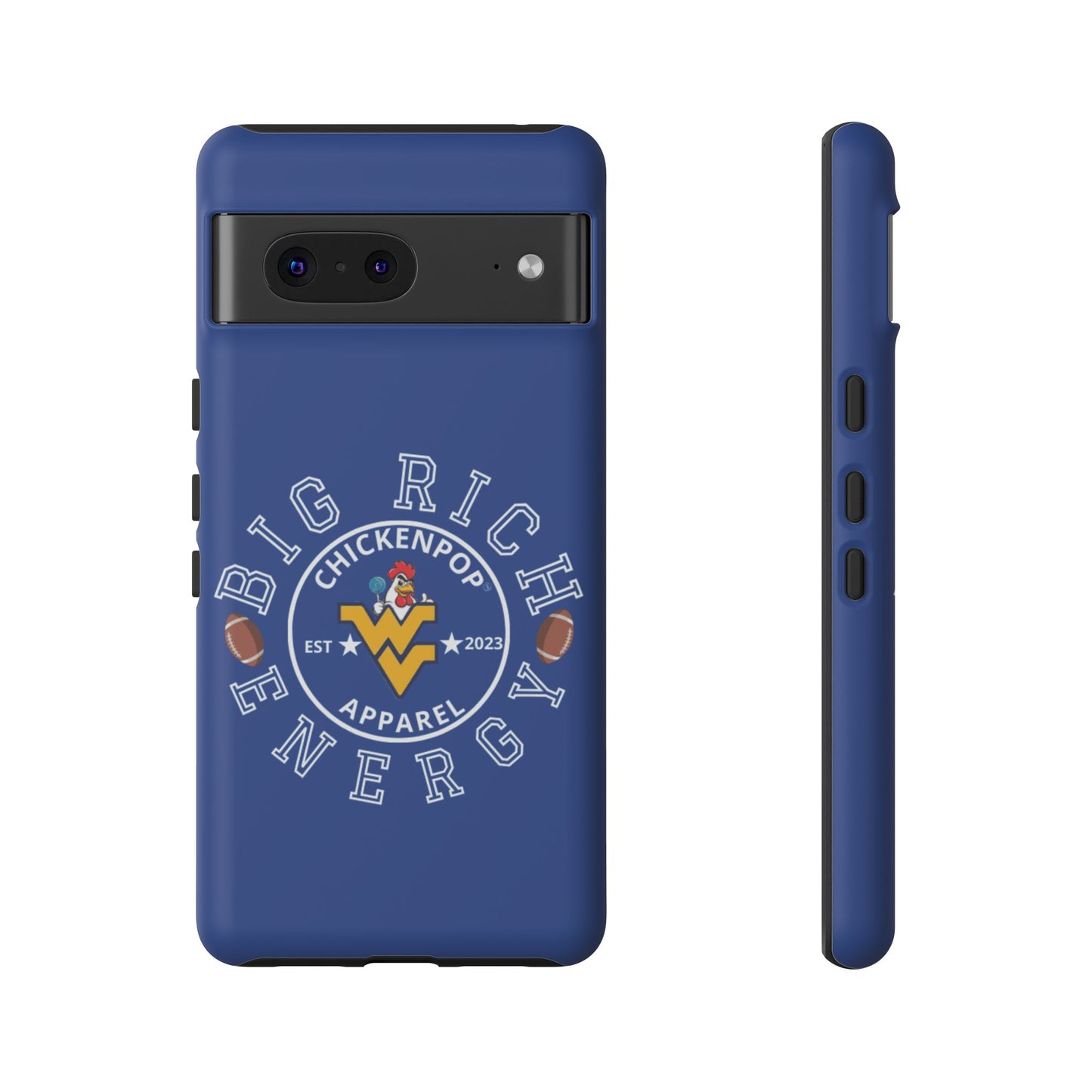 Don’t Be A Devries Funny Chicken Phone Case – Durable Dual-Layer Protection for iPhone, Samsung, Pixel – Matte or Glossy Finish Blue