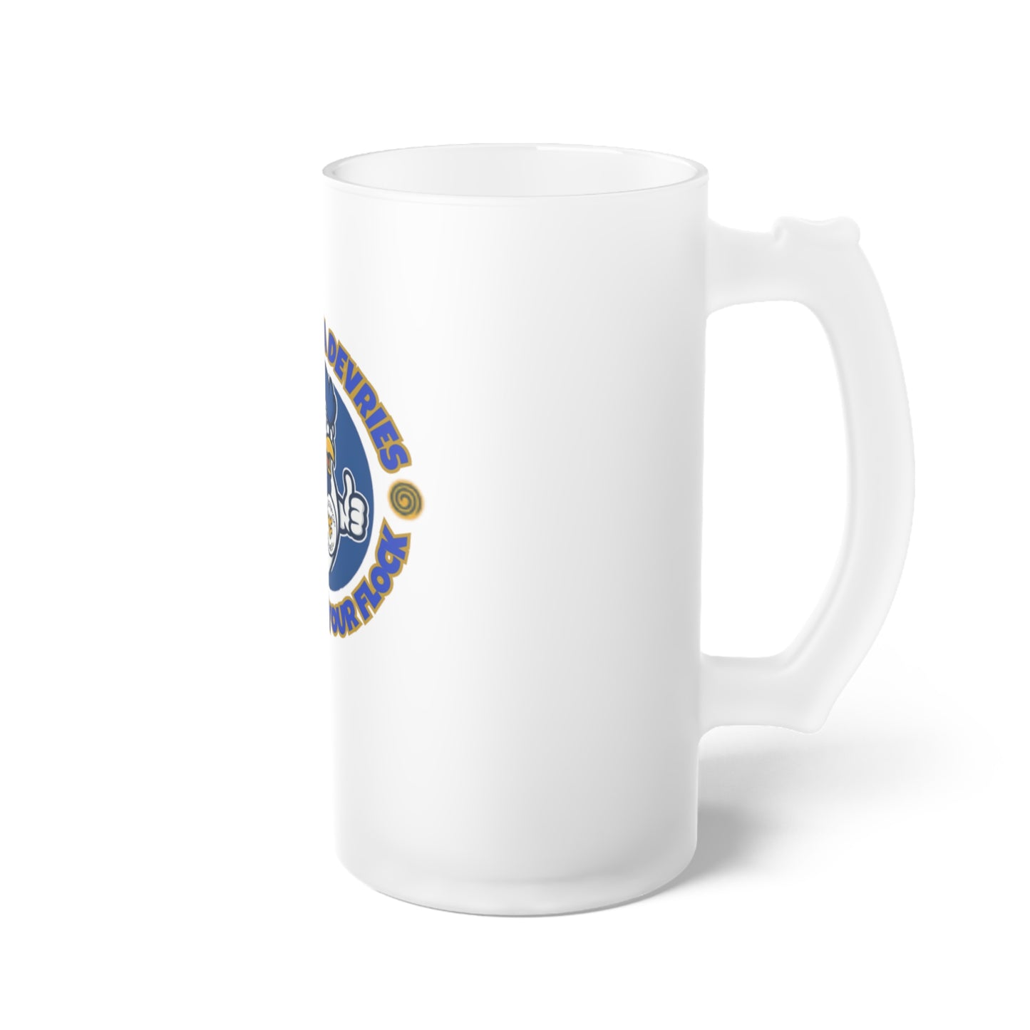 Frosted Don't Be A Devries Glass Beer Mug -16oz. of Bad Decisions