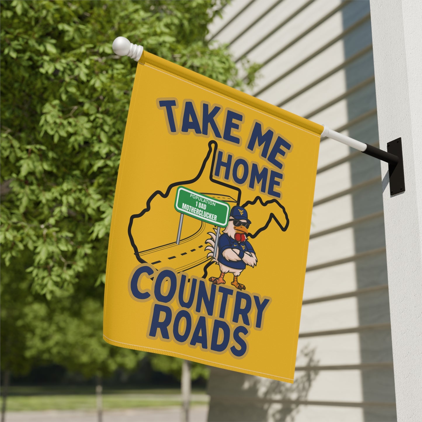 Take Me Home Country Roads Garden Flag – Funny West Virginia Pride Yard Banner | Double-Sided, Vibrant Outdoor Decor