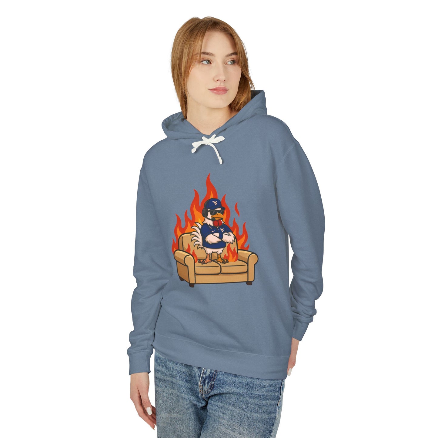 Big Rich Energy Burning Couch Hoodie – Chaos Quote 🔥FREE SHIPPING🔥