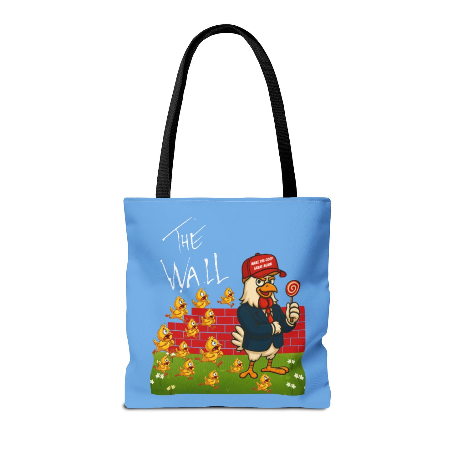 Another Chick Thru The Wall Tote Bag – Funny Political Chicken Graphic | Durable Eco-Friendly Canvas Shopper for Everyday Use