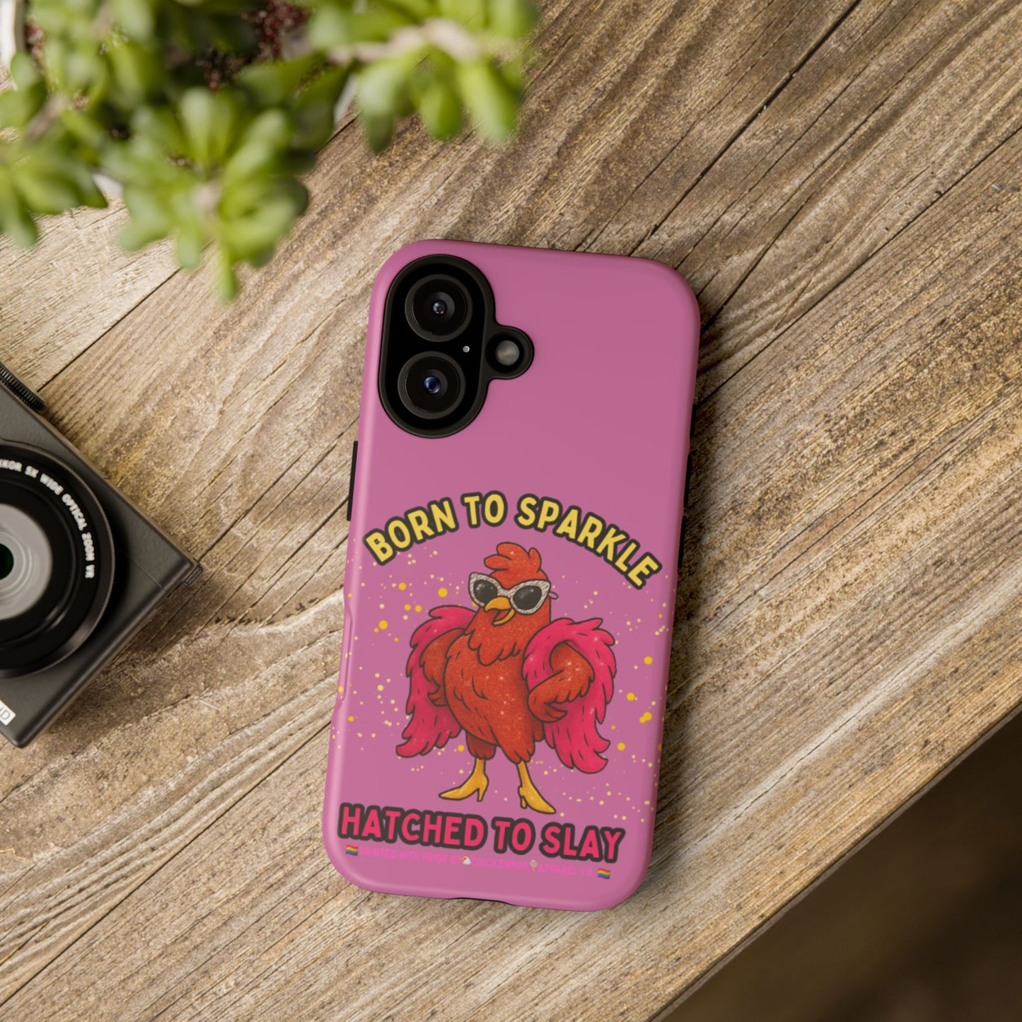 Phone Case - Born to Sparkle Hatched to Slay Logo Design
