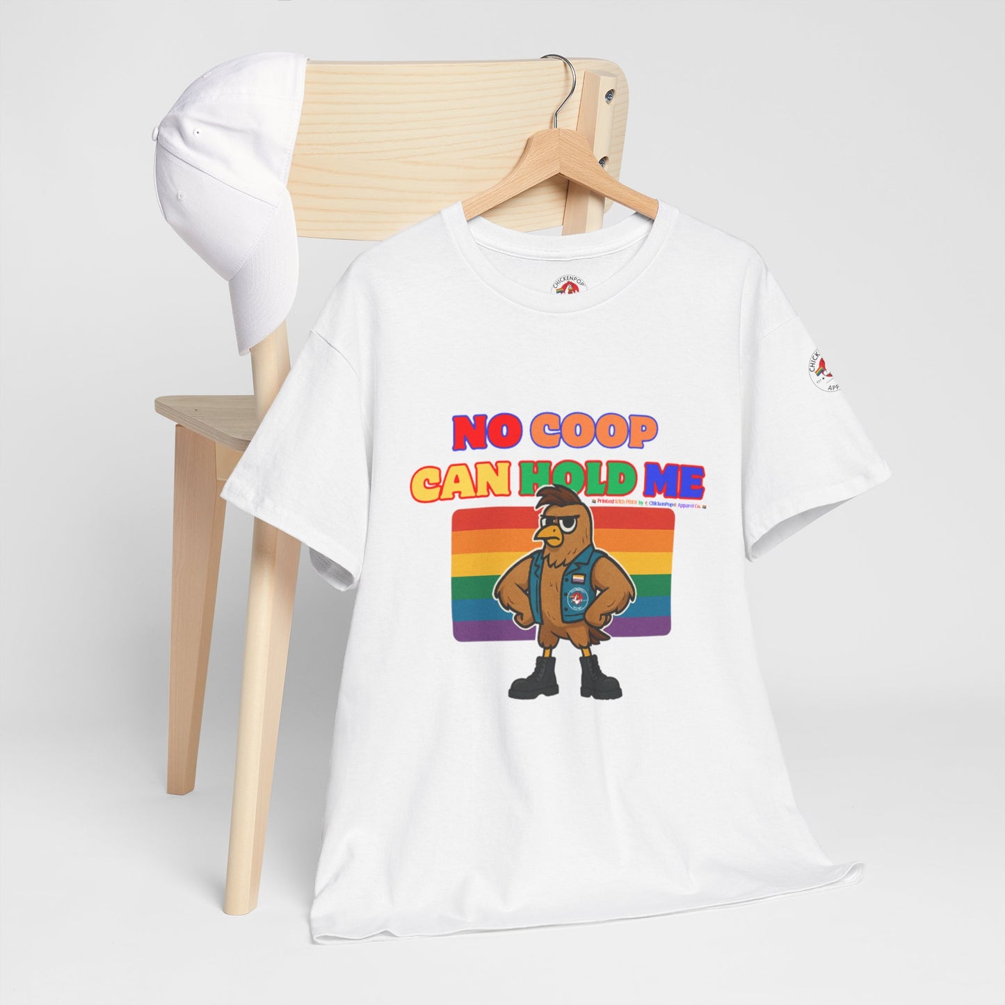 No Coop Can Hold Me – Theym Hen Unisex Pride Tee