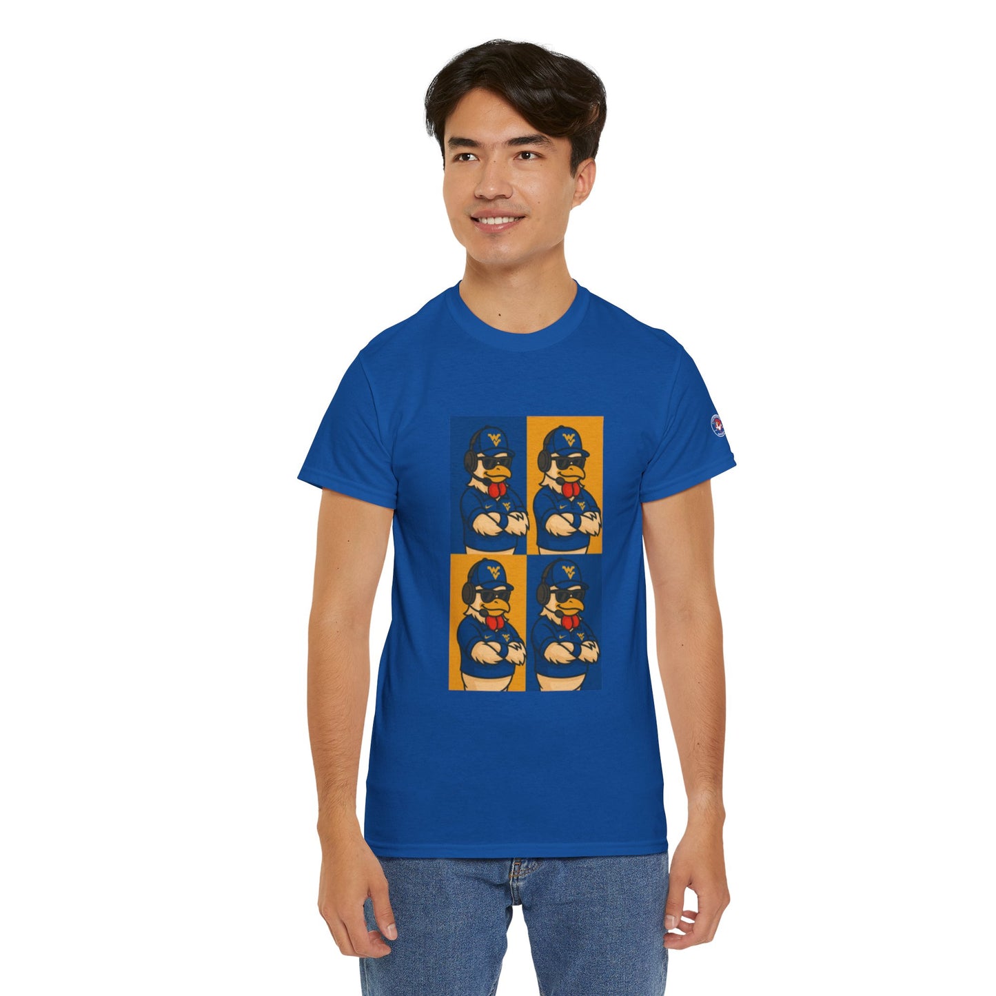 Warhol WVU Coop Daddy T-Shirt – Pop Art Coach Rooster Graphic Tee for Mountaineer Fans FREE SHIPPING