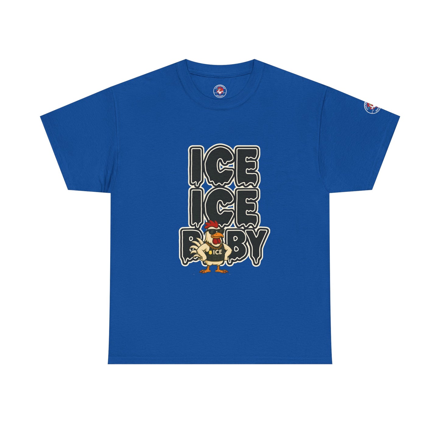 ICE ICE BABY Funny Chicken T-Shirt – Coop Daddy Parody Tee for Music & Poultry Fans