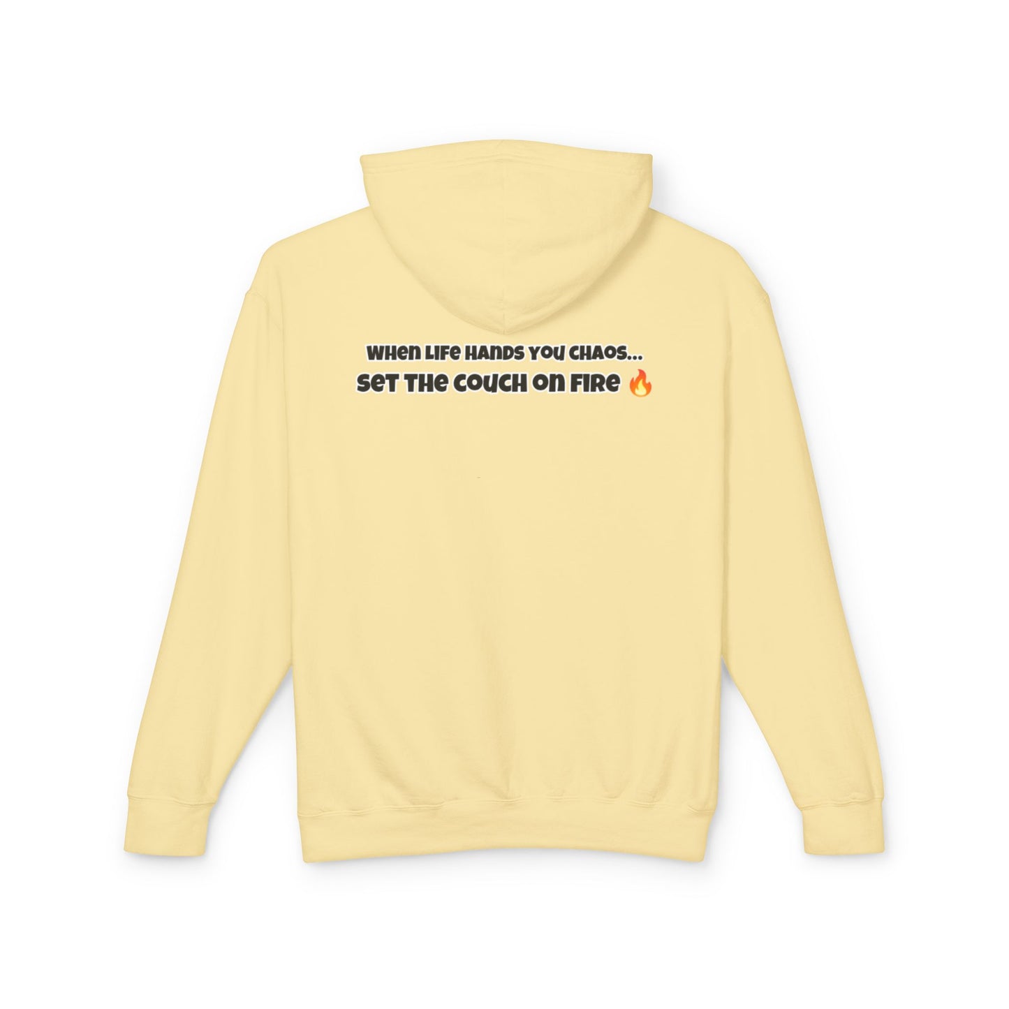 Big Rich Energy Burning Couch Hoodie – Chaos Quote 🔥FREE SHIPPING🔥
