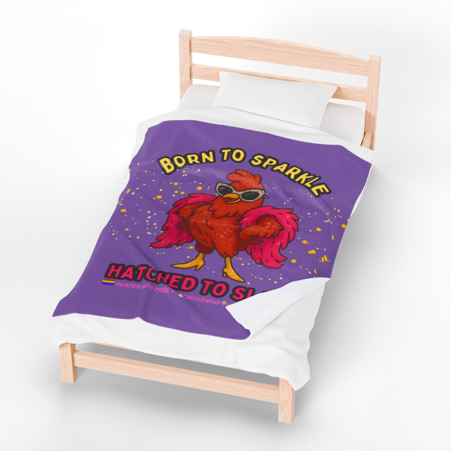 Born to Sparkle Velveteen Blanket – Soft, Sassy, and Ready to Slay