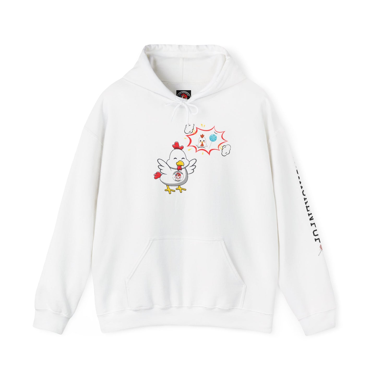 Dirty Mind Emoji Hoodie UNISEX - ChickenPop Arm Logo Edition