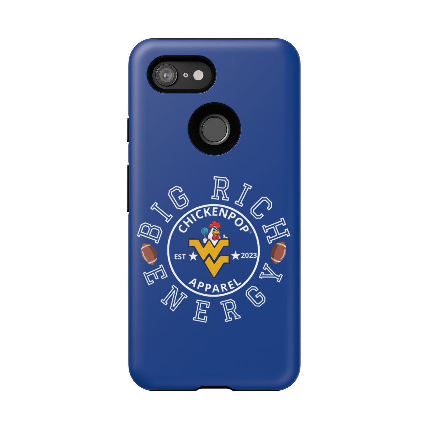 Don’t Be A Devries Funny Chicken Phone Case – Durable Dual-Layer Protection for iPhone, Samsung, Pixel – Matte or Glossy Finish Blue