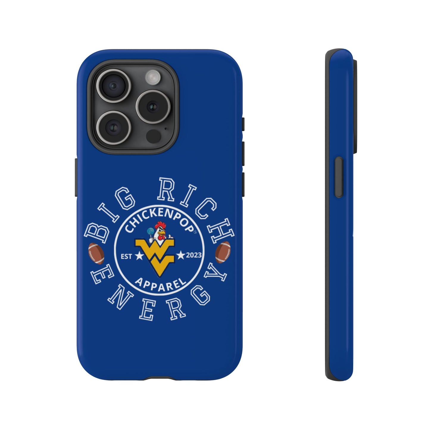 Don’t Be A Devries Funny Chicken Phone Case – Durable Dual-Layer Protection for iPhone, Samsung, Pixel – Matte or Glossy Finish Blue