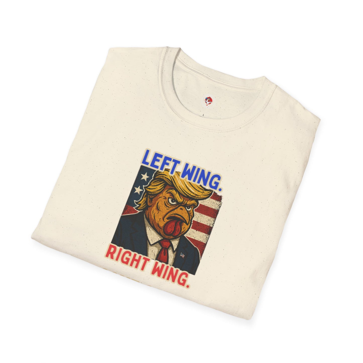 Cock-a-Doodle-Don "Left Wing. Right Wing. Same Coop." Political Satire Tee – Unisex Graphic T-Shirt